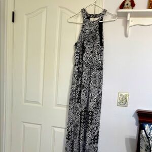 Three Hearts Black and White Patterned Dress